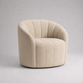 Poltrona a pozzetto imbottita in tessuto avorio, 76 × 72 × 74 cm